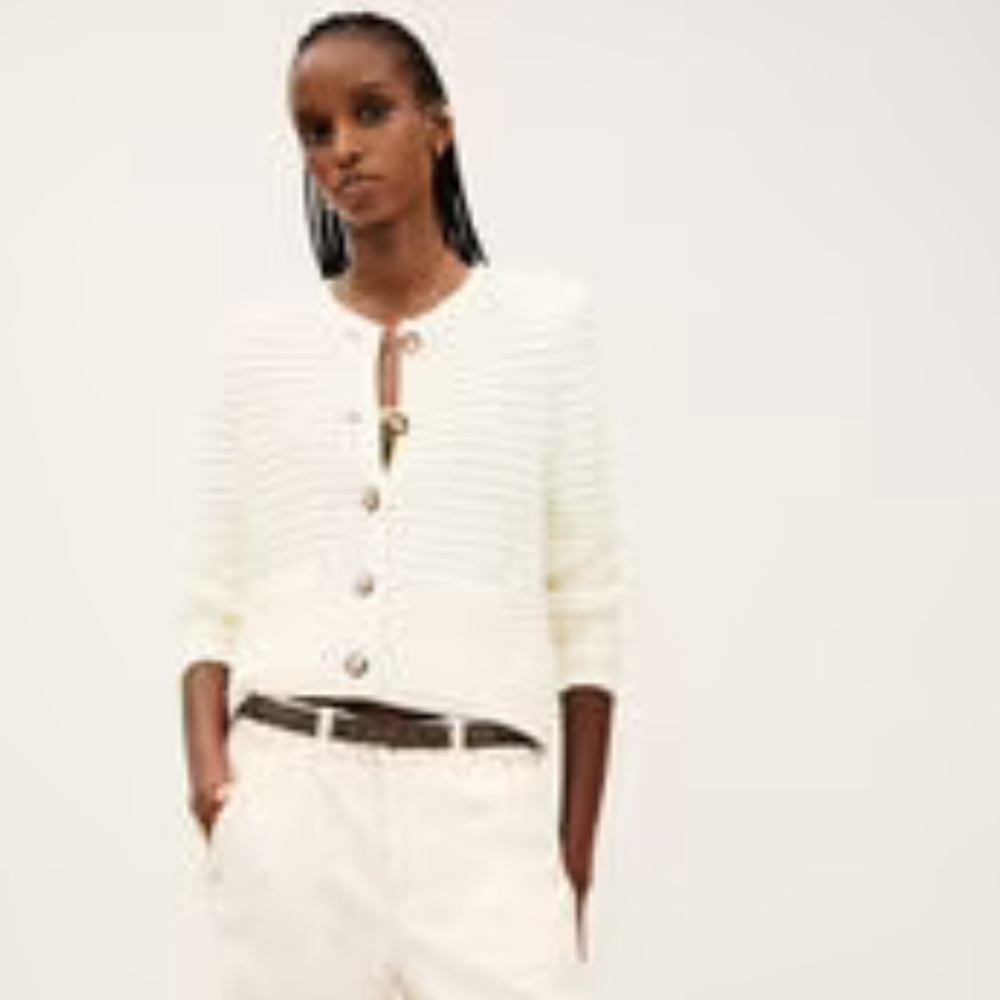 ba&sh Ivory  Gaspard Cardigan - Picture 2 of 9